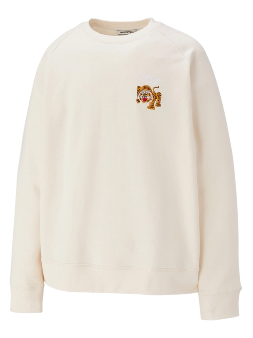 Authentic Onitsuka Tiger Embroidered Graphic Sweatshirt - Off-White / Cream M